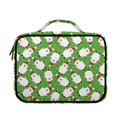 Cartoon Santa Claus Pattern Print Briefcase Bible Bag