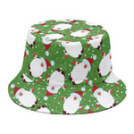 Cartoon Santa Claus Pattern Print Bucket Hat