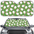 Cartoon Santa Claus Pattern Print Car Windshield Sun Shade
