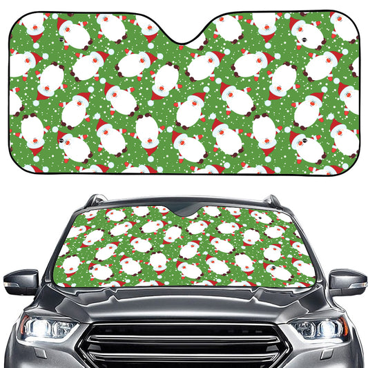 Cartoon Santa Claus Pattern Print Car Windshield Sun Shade