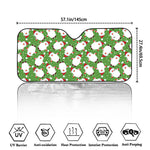 Cartoon Santa Claus Pattern Print Car Windshield Sun Shade