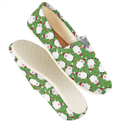 Cartoon Santa Claus Pattern Print Casual Shoes