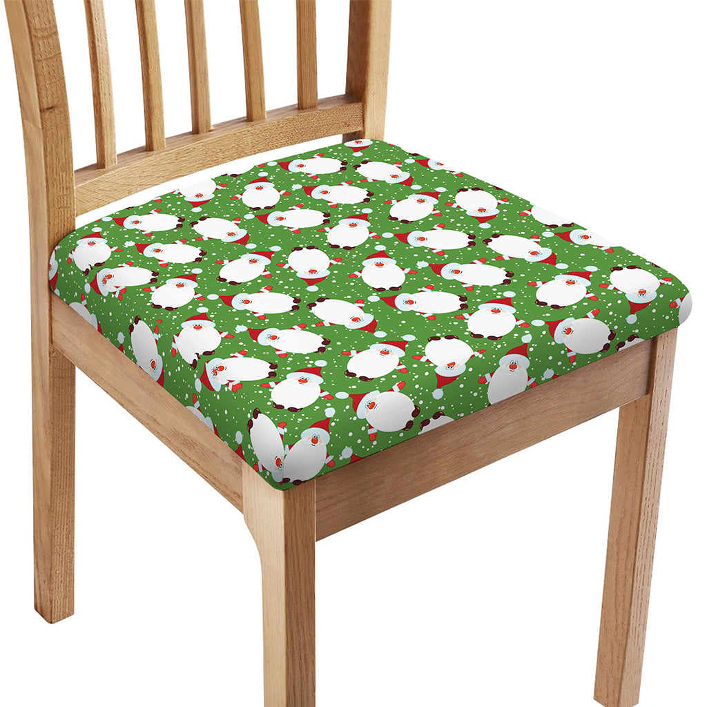 Cartoon Santa Claus Pattern Print Chair Cushion Cover