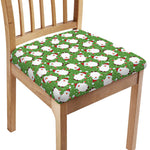 Cartoon Santa Claus Pattern Print Chair Cushion Cover