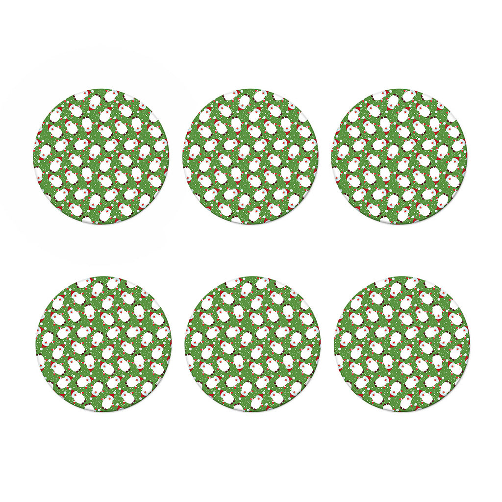 Cartoon Santa Claus Pattern Print Coaster Set