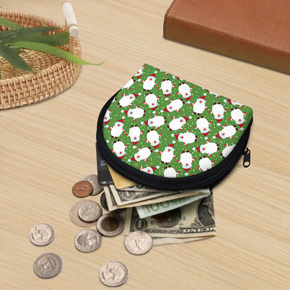 Cartoon Santa Claus Pattern Print Coin Purse