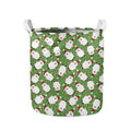 Cartoon Santa Claus Pattern Print Collapsible Laundry Basket