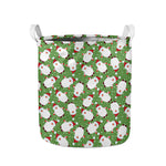 Cartoon Santa Claus Pattern Print Collapsible Laundry Basket