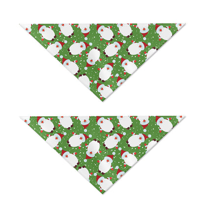 Cartoon Santa Claus Pattern Print Dog Bandana