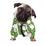 Cartoon Santa Claus Pattern Print Dog Zip Up Hoodie