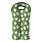 Cartoon Santa Claus Pattern Print Double Neoprene Wine Tote