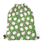 Cartoon Santa Claus Pattern Print Drawstring Bag