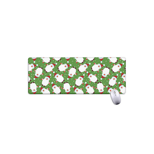 Cartoon Santa Claus Pattern Print Extended Mouse Pad