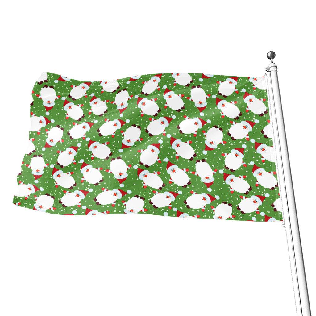 Cartoon Santa Claus Pattern Print Flag