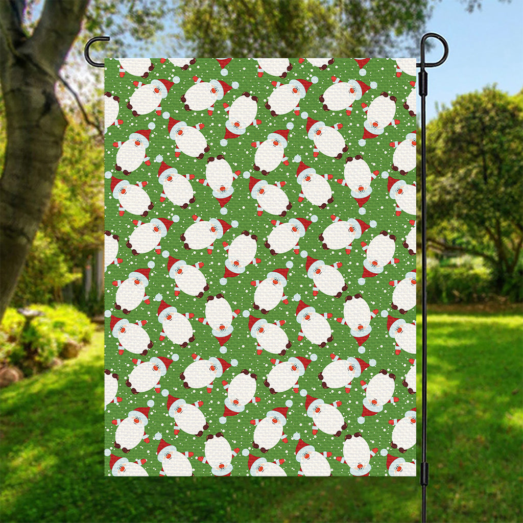 Cartoon Santa Claus Pattern Print Garden Flag