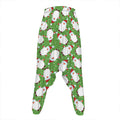 Cartoon Santa Claus Pattern Print Hammer Pants
