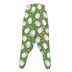 Cartoon Santa Claus Pattern Print Hammer Pants