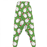 Cartoon Santa Claus Pattern Print Hammer Pants