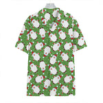 Cartoon Santa Claus Pattern Print Hawaiian Shirt