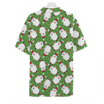 Cartoon Santa Claus Pattern Print Hawaiian Shirt