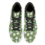 Cartoon Santa Claus Pattern Print High Top Leather Sneakers