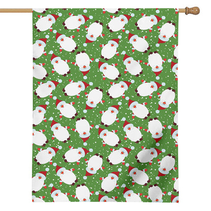 Cartoon Santa Claus Pattern Print House Flag