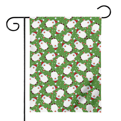 Cartoon Santa Claus Pattern Print House Flag