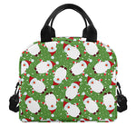 Cartoon Santa Claus Pattern Print Insulated Lunch Bag