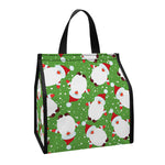 Cartoon Santa Claus Pattern Print Insulated Lunch Tote