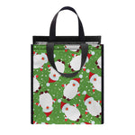 Cartoon Santa Claus Pattern Print Insulated Lunch Tote