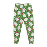 Cartoon Santa Claus Pattern Print Jogger Pants