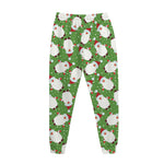 Cartoon Santa Claus Pattern Print Jogger Pants