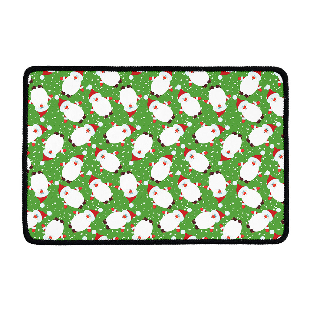 Cartoon Santa Claus Pattern Print Kitchen Mat