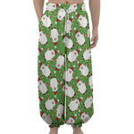 Cartoon Santa Claus Pattern Print Lantern Pants