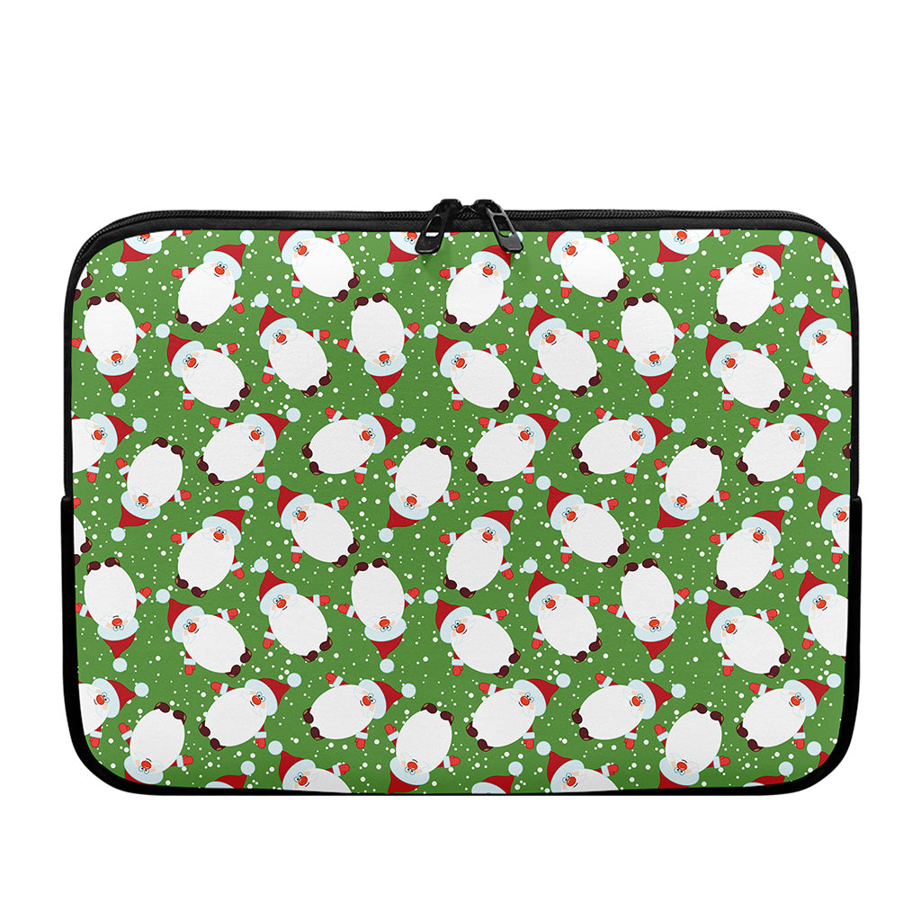 Cartoon Santa Claus Pattern Print Laptop Sleeve