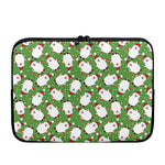 Cartoon Santa Claus Pattern Print Laptop Sleeve