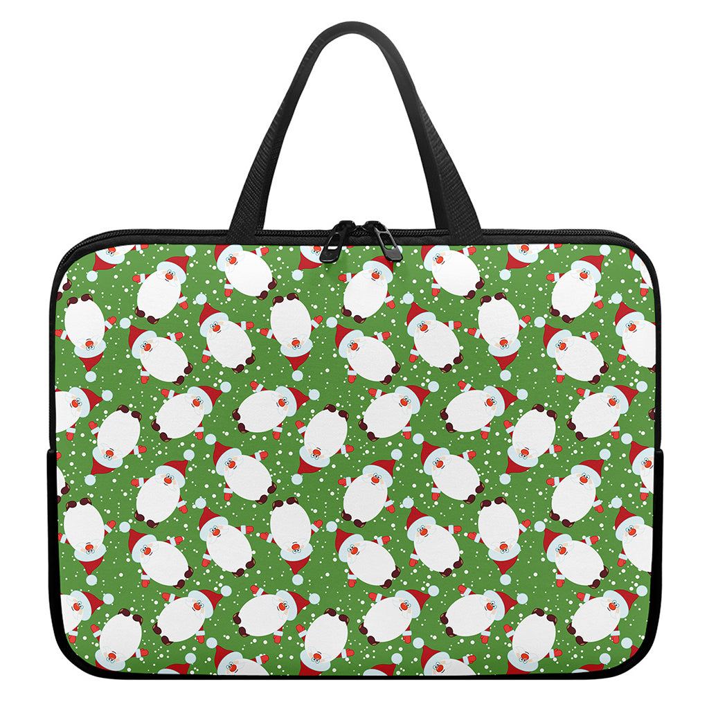 Cartoon Santa Claus Pattern Print Laptop Sleeve With Handle