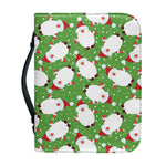 Cartoon Santa Claus Pattern Print Leather Bible Cover