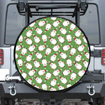 Cartoon Santa Claus Pattern Print Leather Spare Tire Cover