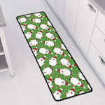 Cartoon Santa Claus Pattern Print Long Kitchen Mat