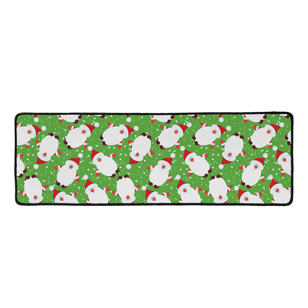 Cartoon Santa Claus Pattern Print Long Kitchen Mat