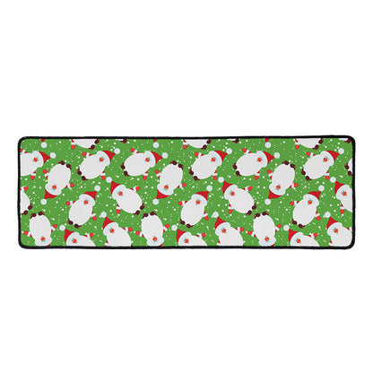 Cartoon Santa Claus Pattern Print Long Kitchen Mat