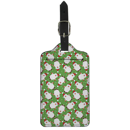 Cartoon Santa Claus Pattern Print Luggage Tag
