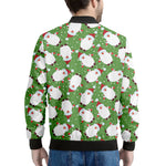 Cartoon Santa Claus Pattern Print Men's Bomber Jacket