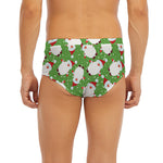 Cartoon Santa Claus Pattern Print Men's Briefs