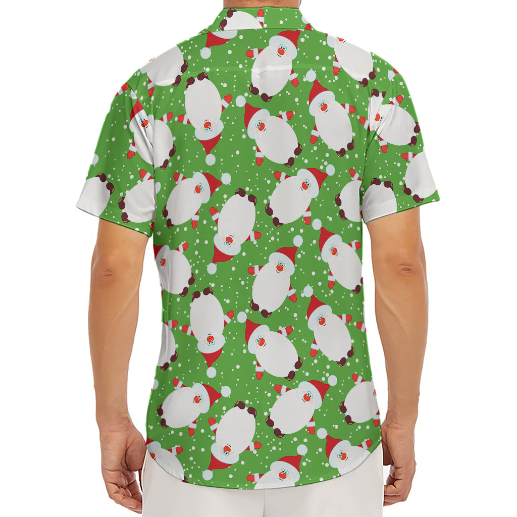Cartoon Santa Claus Pattern Print Men's Deep V-Neck Shirt