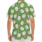 Cartoon Santa Claus Pattern Print Men's Deep V-Neck Shirt