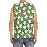 Cartoon Santa Claus Pattern Print Men's Fitness Tank Top