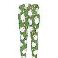 Cartoon Santa Claus Pattern Print Men's Leggings