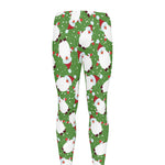 Cartoon Santa Claus Pattern Print Men's leggings